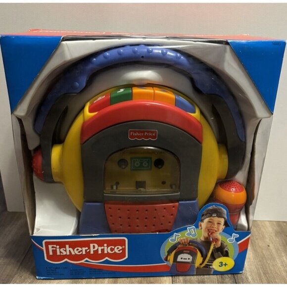 Vintage 2002 Fisher Price Tuff Stuff Tape Recorder Microphone, NIB, untested - Picture 2 of 11